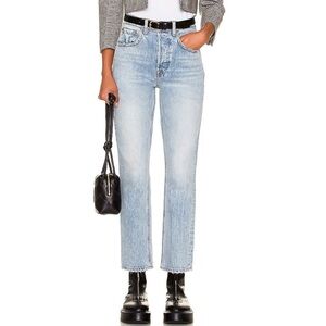 GRLFRND Karolina High Rise Straight Crop Jeans Size 28 EUC